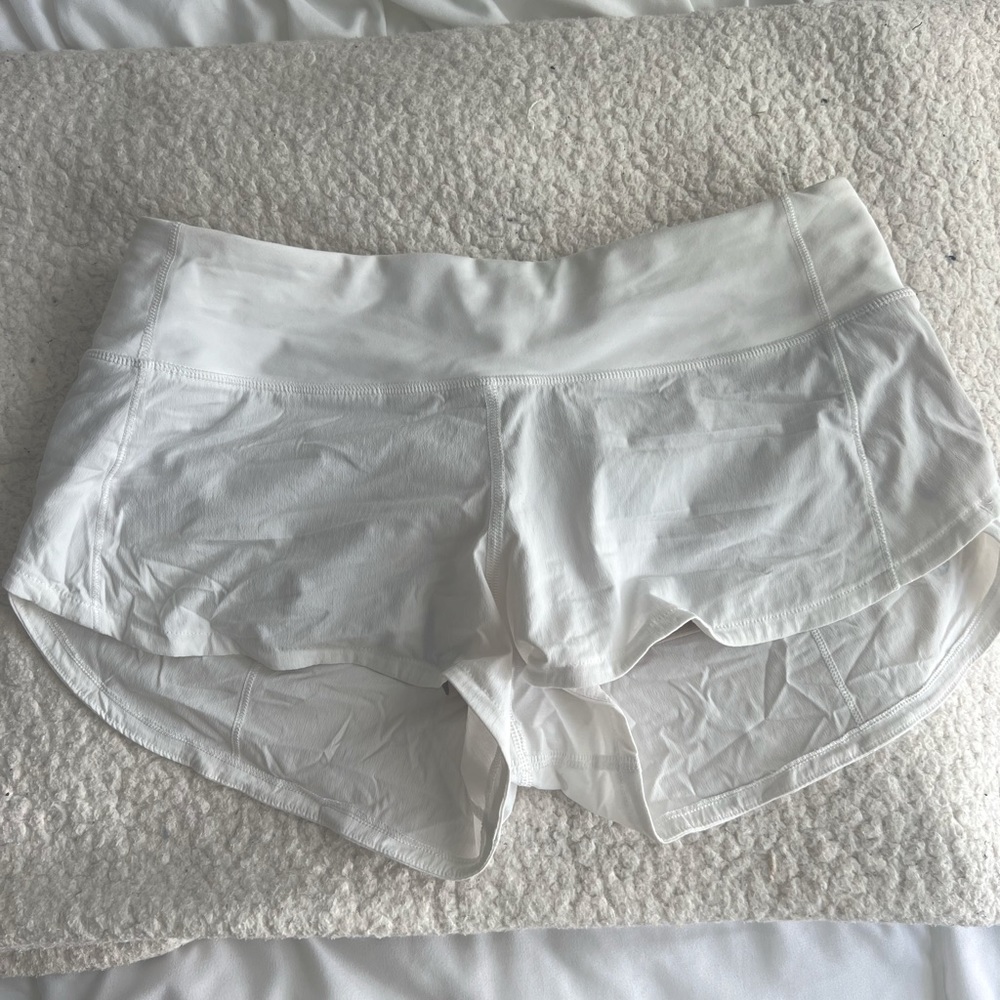 White lululemon shorts size 4
